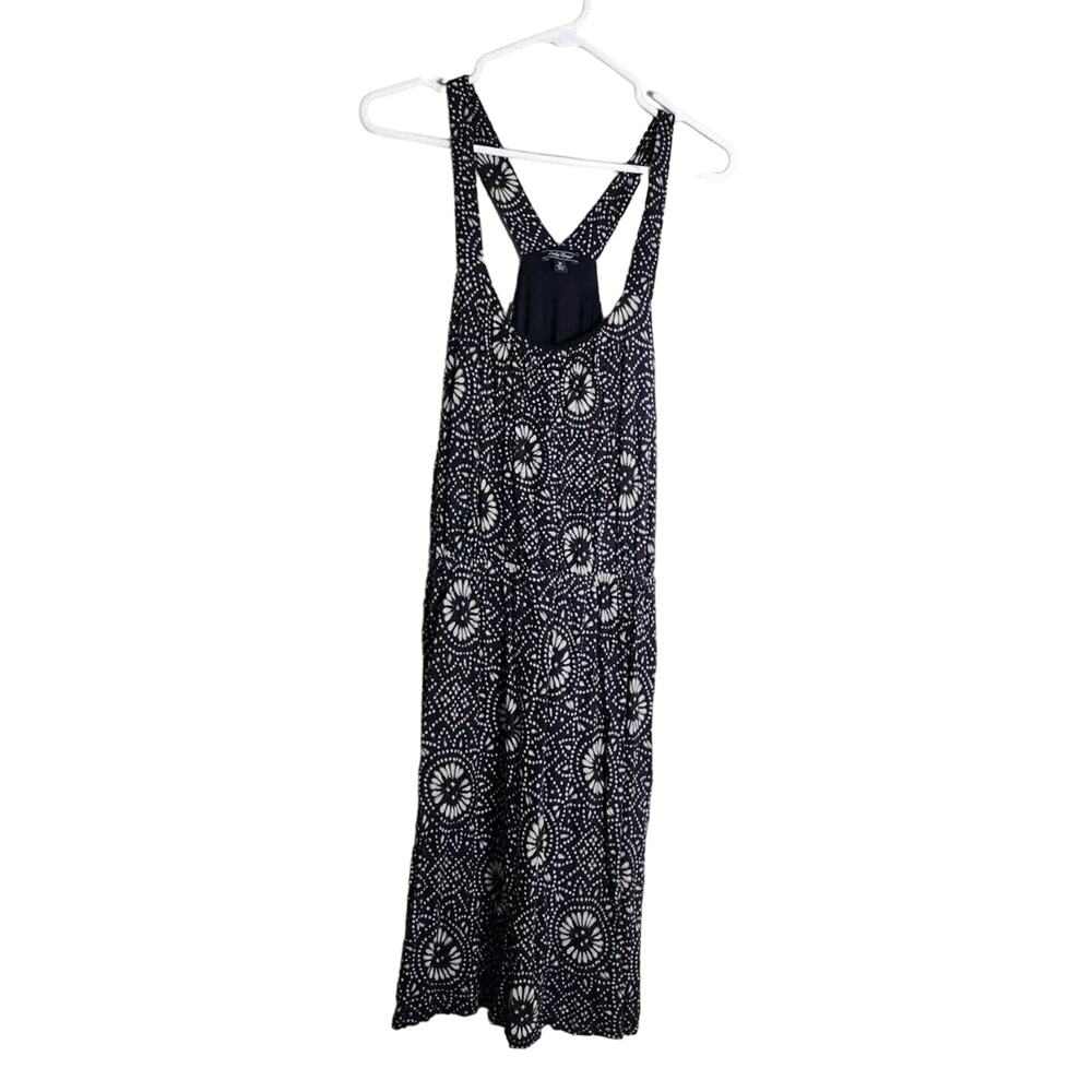 Lucky Brand Mini Dress Size Medium Blue White Geometric Racerback Boho‎